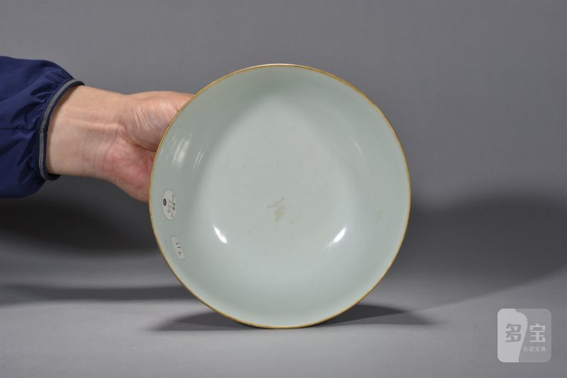 清嘉庆 粉彩庭院婴戏纹碗 - 图7